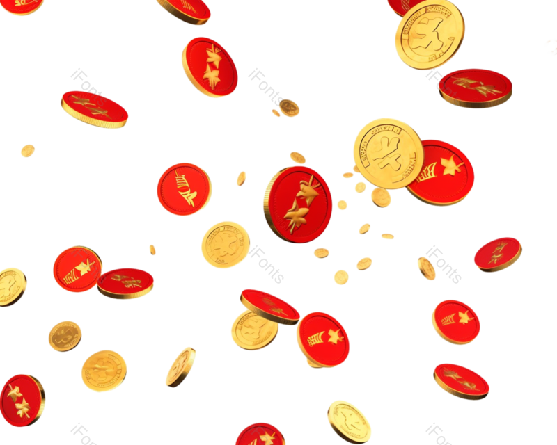 卡通图片,金币元素,简约PNG,粒子免抠素材